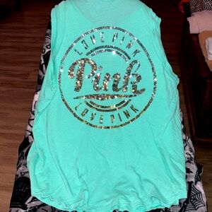 Light sparkle PINK tank size L